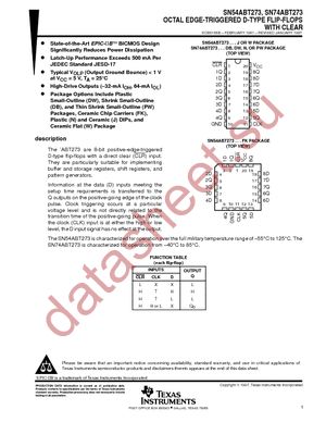 SN74ABT273PW datasheet  